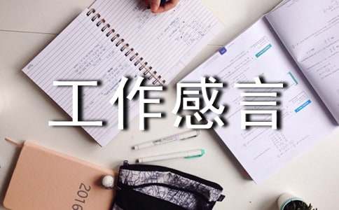 个人工作感言